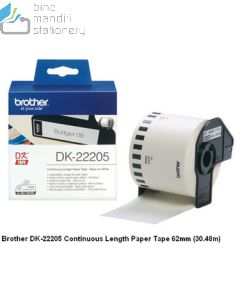 P-touch Tape Brother DK-22205 Continuous Length Paper Tape 62mm 30.48m gambar terbaru