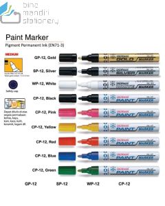 Katalog atk Snowman SP-12 Paint Marker Silver Spidol Tinta Perak Permanent dan gambarnya