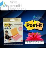 3M Post-it Lengkap murah barang Perlengkapan Kantor 3M Post-it OL-330 Pop Up Rubber Dispenser & R330-12AN Sticky Note Refill Pop Up Neon Colors di toko alat tulis grosir Bina Mandiri stationery