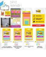 3M Post-it Lengkap murah barang Perlengkapan Kantor 3M Post-it 3321 Super Sticky Note 76x76mm 135 Sheets (SSHAB-B Havana