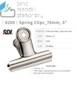 Macam macam perlengkapan sekolah SDI 0200 Round Spring Clips 76 mm (3") Stainless Steel Klip Penjepit dan gambarnya