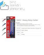 Contoh atk SDI 5423 Cutter Knife Blister Packs (L-500) Auto Lock Kater Besar dan gambarnya