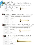 Contoh peralatan sekolah SDI 0772 File Fastener 1.25 inch Paku belah Pengikat File Binding dan gambarnya